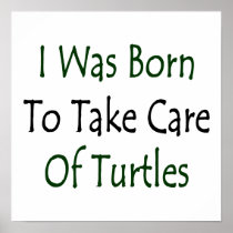 I Was Born To Take Care Of Turtles Print