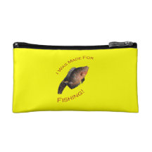 I Was Made for Fishing Makeup Bag