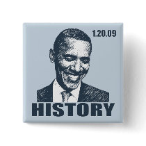 I WAS THERE - President Obama Inauguration Pinback Button