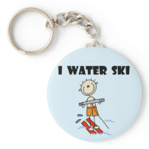 I Water Ski T-shirts and gifts Keychain