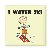 I Water Ski T-shirts and gifts Refrigerator Magnets