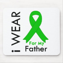 I Wear a Green Ribbon For My Father Mousepads
