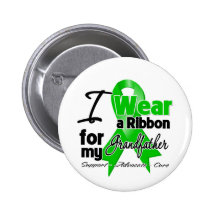 I Wear a Green Ribbon For My Grandfather Pin