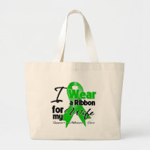 I Wear a Green Ribbon For My Wife Tote Bag