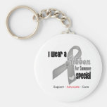 I Wear a Grey Ribbon For Someone Special Keychain