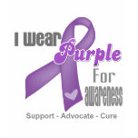 I Wear a Purple Ribbon For Awareness t-shirts