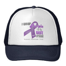I Wear a Purple Ribbon For My Best Friend Trucker Hats