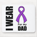 I Wear a Purple Ribbon For My Dad Mousepads