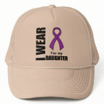 I Wear a Purple Ribbon For My Daughter hats