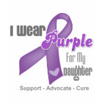 I Wear a Purple Ribbon For My Daughter t-shirts