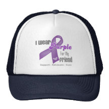 I Wear a Purple Ribbon For My Friend Trucker Hat