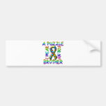 I Wear A Puzzle for my Brother Bumper Sticker