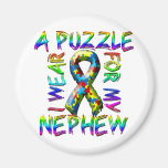 I Wear A Puzzle for my Nephew Fridge Magnets
