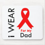 I Wear a Red Ribbon For My Dad Mousepads