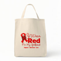 I Wear a Red Ribbon For My Girlfriend Canvas Bag