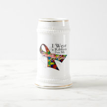 I Wear a Ribbon For My Granddaughters - Autism Coffee Mug