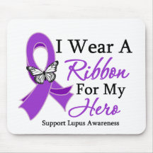 I Wear A Ribbon For My HERO - Lupus Mouse Pad