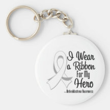I Wear a Ribbon For My Hero - Retinoblastoma Key Chain