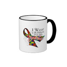 I Wear a Ribbon For My Nephews - Autism Awareness Mugs