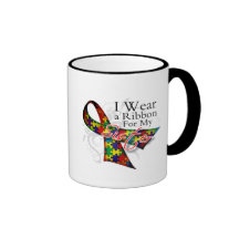 I Wear a Ribbon For My Sister - Autism Awareness Mug