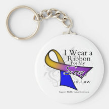 I Wear a Ribbon For My Son-in-Law - Bladder Cancer Keychains
