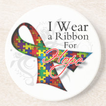 I Wear a Ribbon For My Student - Autism Awareness Drink Coaster