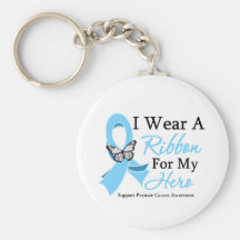 I Wear A Ribbon HERO Prostate Cancer Keychain