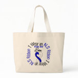 I Wear an ALS Ribbon For My Son Canvas Bags