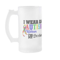 I Wear An Autism Ribbon For My Brother Coffee Mugs