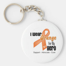 I Wear an Orange Ribbon For My Hero Key Chains