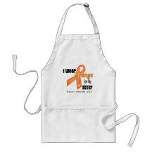 I Wear an Orange Ribbon For My Sister Apron