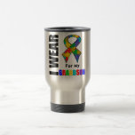 I Wear Autism Ribbon For My Grandson Mugs