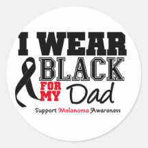 I Wear Black For My Dad Stickers