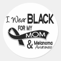 I Wear Black For My Mum 42 Melanoma Stickers
