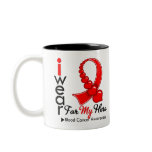 I Wear Blood Cancer Ribbon For My Hero mugs