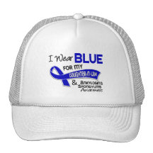 I Wear Blue Daughter-In-Law 42 Ankylosing Spondyli Trucker Hats