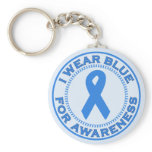 I Wear Blue For Awareness keychains