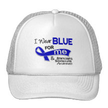 I Wear Blue For Me 42 Ankylosing Spondylitis AS Mesh Hats