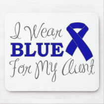 I Wear Blue For My Aunt (Blue Awareness Ribbon)