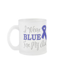 I Wear Blue For My Aunt (Blue Awareness Ribbon) Coffee Mug