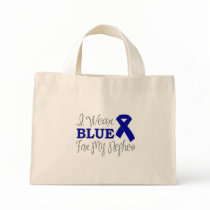 I Wear Blue For My Nephew (Blue Awareness Ribbon) Tote Bag