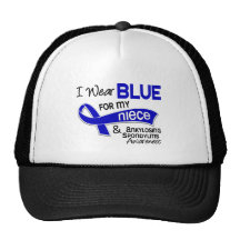 I Wear Blue For My Niece 42 Ankylosing Spondylitis Trucker Hats