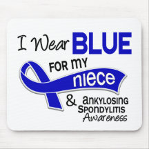 I Wear Blue For My Niece 42 Ankylosing Spondylitis Mouse Pad