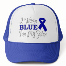 I Wear Blue For My Sister (Blue Awareness Ribbon)