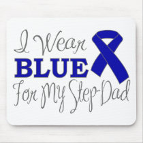 I Wear Blue For My Step-Dad (Blue Ribbon)