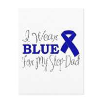 I Wear Blue For My Step-Dad (Blue Ribbon)