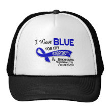 I Wear Blue For My Stepmom 42 Ankylosing Spondylit Mesh Hats