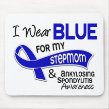 I Wear Blue For My Stepmom 42 Ankylosing Spondylit Mousemat