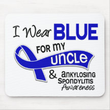 I Wear Blue For My Uncle 42 Ankylosing Spondylitis Mouse Pad