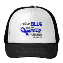 I Wear Blue For My Wife 42 Ankylosing Spondylitis Trucker Hat